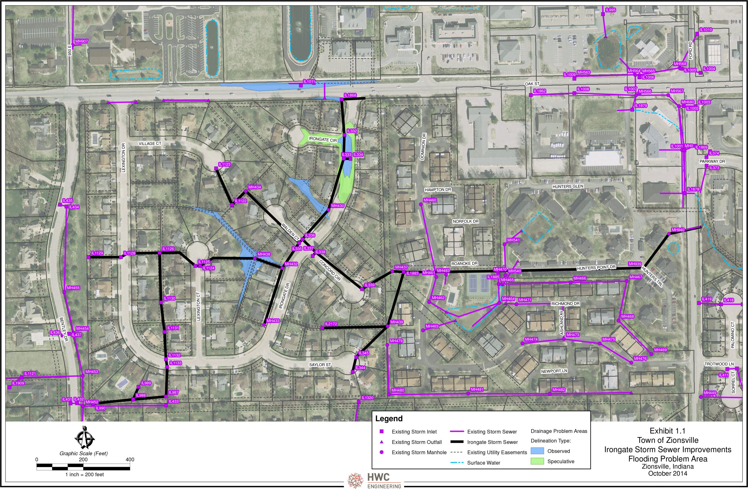 Zionsville Irongate Storm Sewer Improvements Study HWC Water and Land